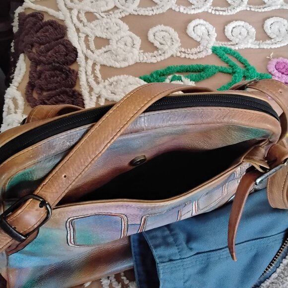 Anuschka leather multicolored purse pre owned - Picture 10 of 12